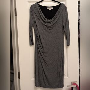 LOFT Charcoal Long Sleeve Dress